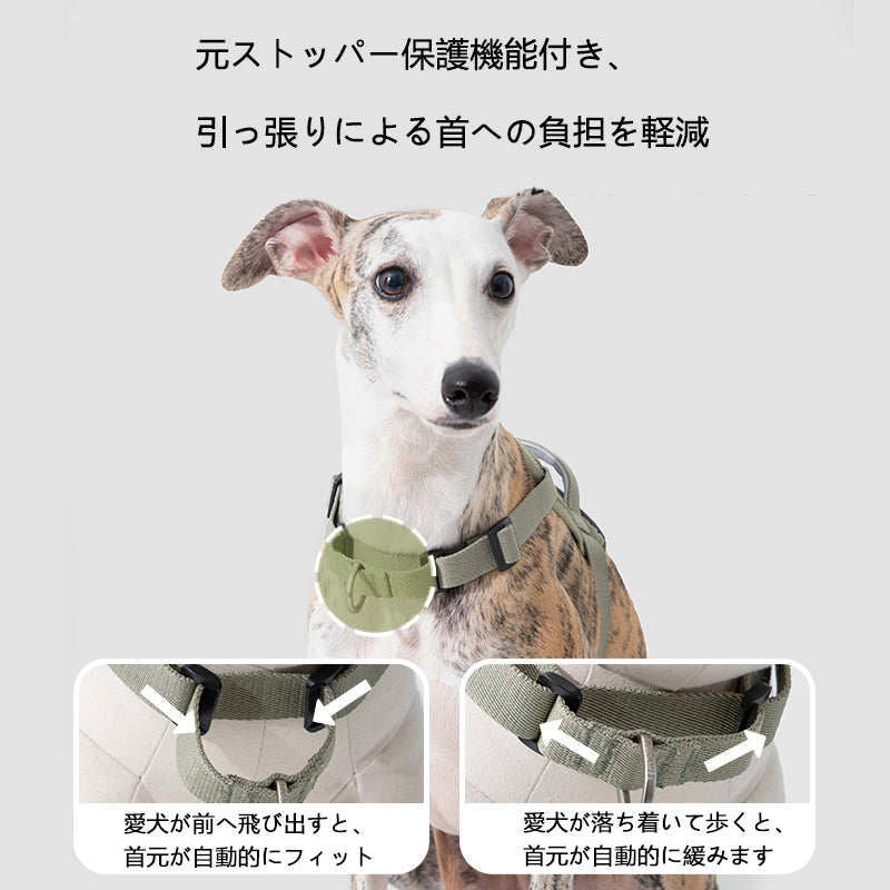 速着ベスト型犬用ハーネス|脱走防止・衝撃軽減