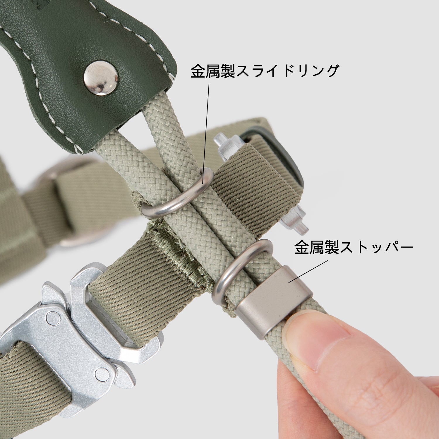 レザー調ロープハーネス&リードセット|脱走防止・小型犬中型犬対応