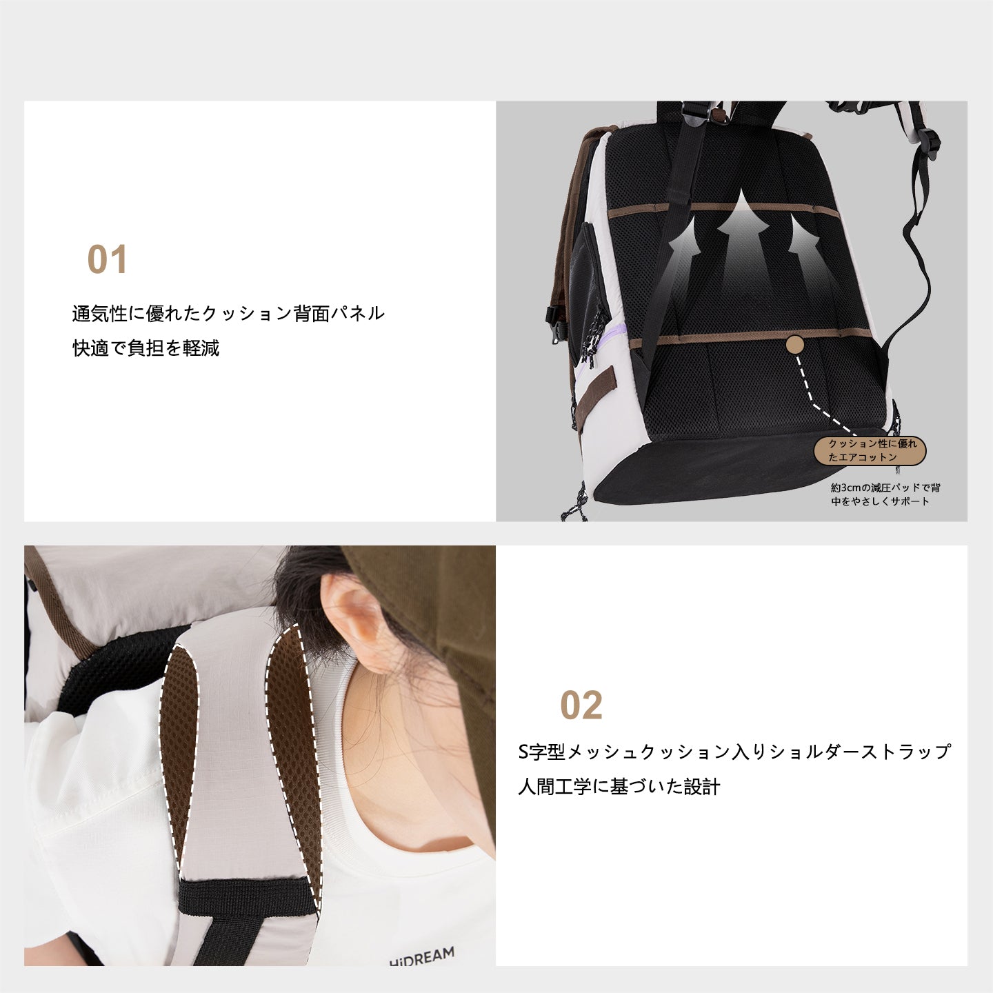 猫用リュックキャリー|広々立体設計・安定サポート