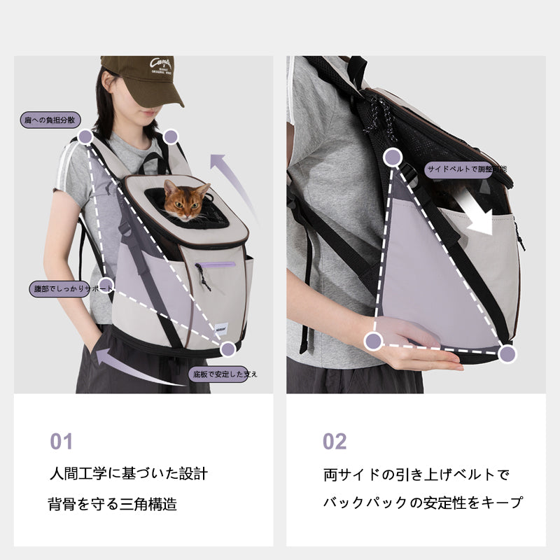 前抱きタイプ ペットキャリーバッグ|猫・小型犬対応