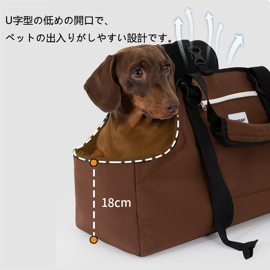 犬用ポータブルキャリーバッグ|体幹サポート設計・3WAY仕様
