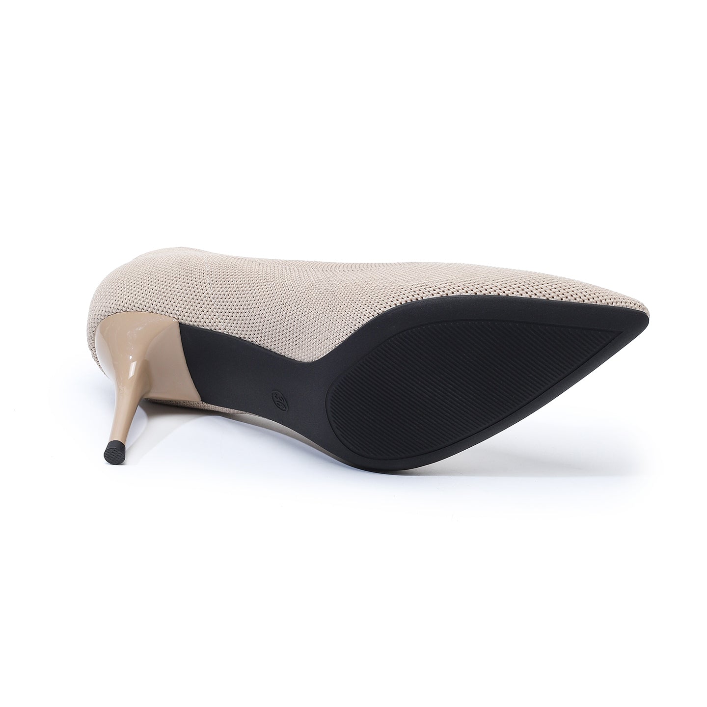 尖頭浅口スティレットヒールパンプス 7.5cmヒール