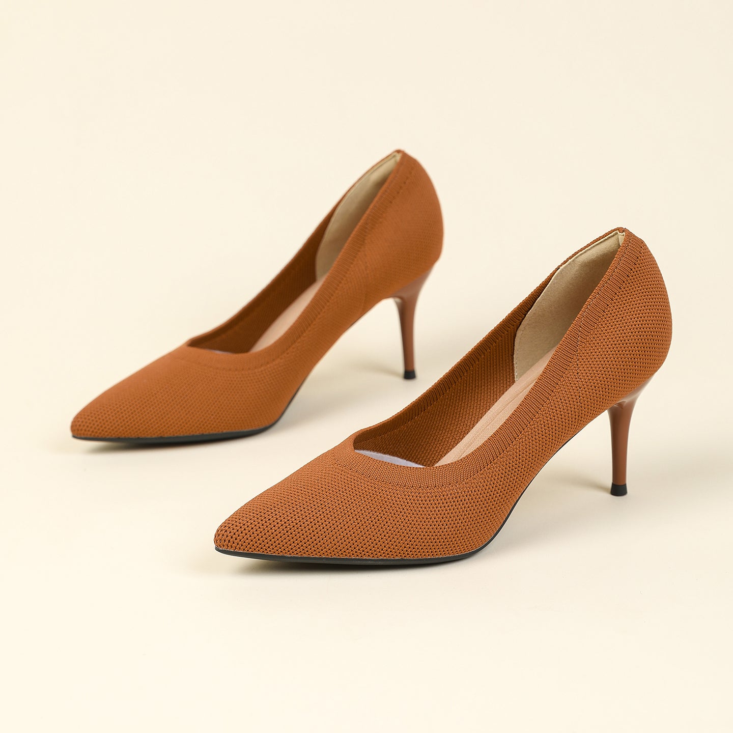 尖頭浅口スティレットヒールパンプス 7.5cmヒール