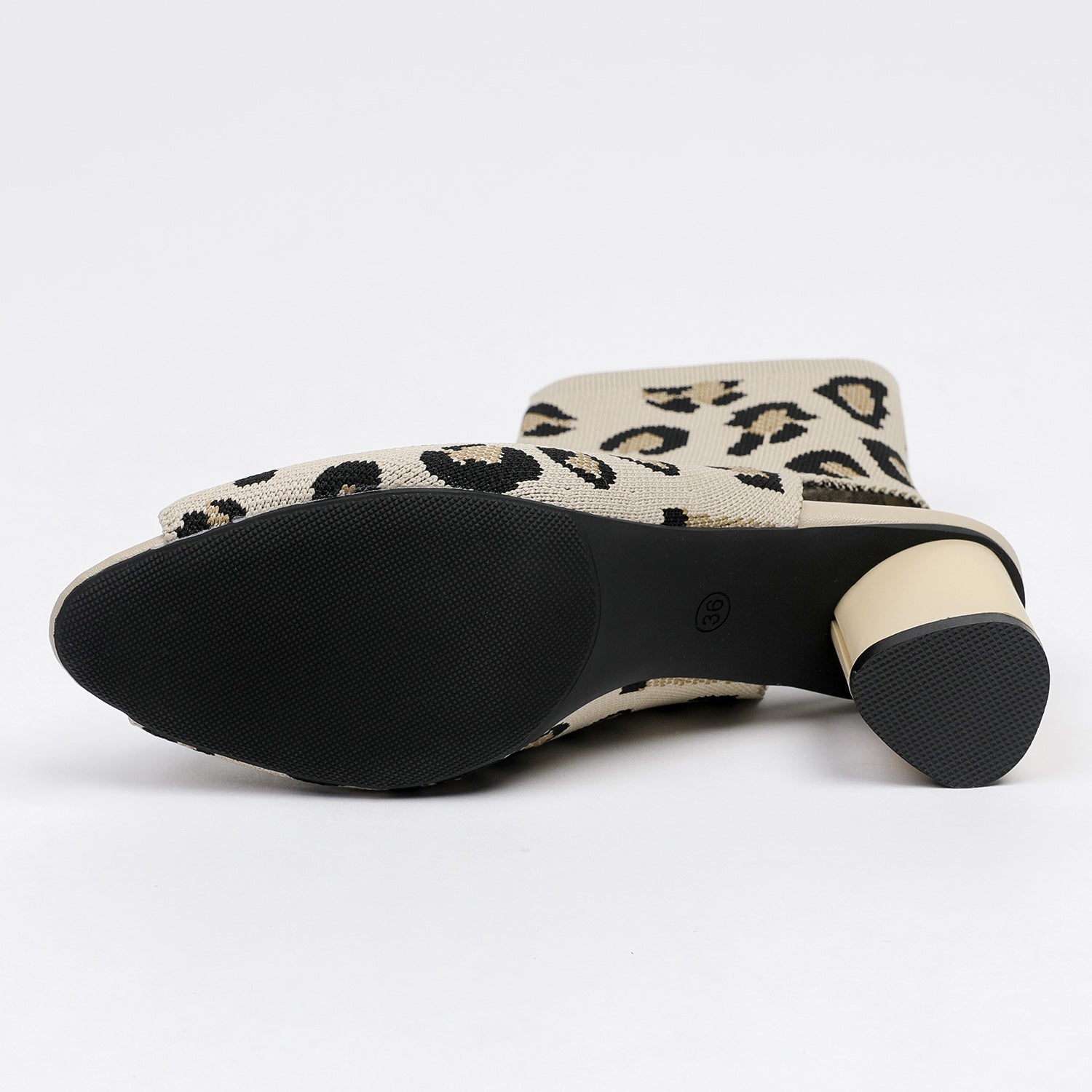 オープントゥ ポインテッドトゥ 5cmチャンキーヒール サンダル