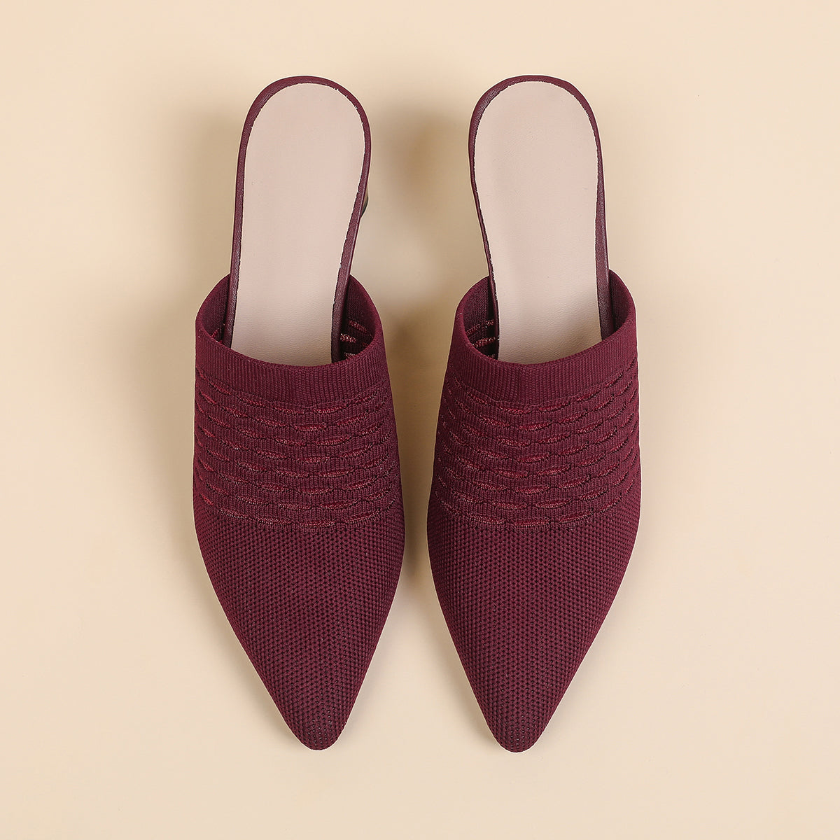 尖頭包頭 5cmチャンキーヒール サンダル