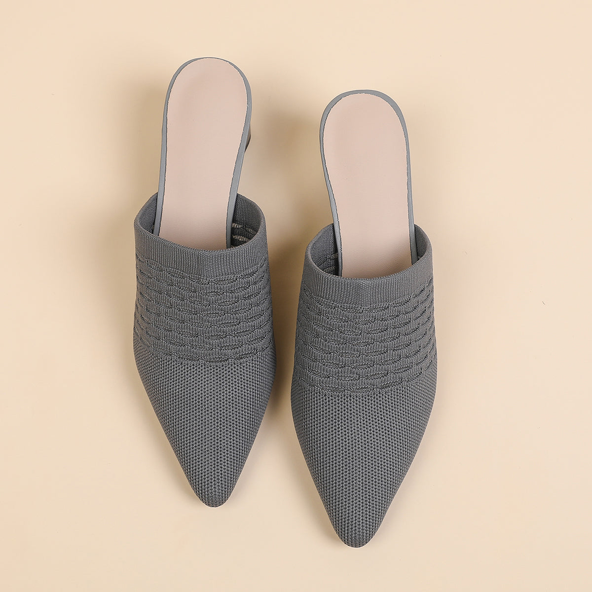 尖頭包頭 5cmチャンキーヒール サンダル