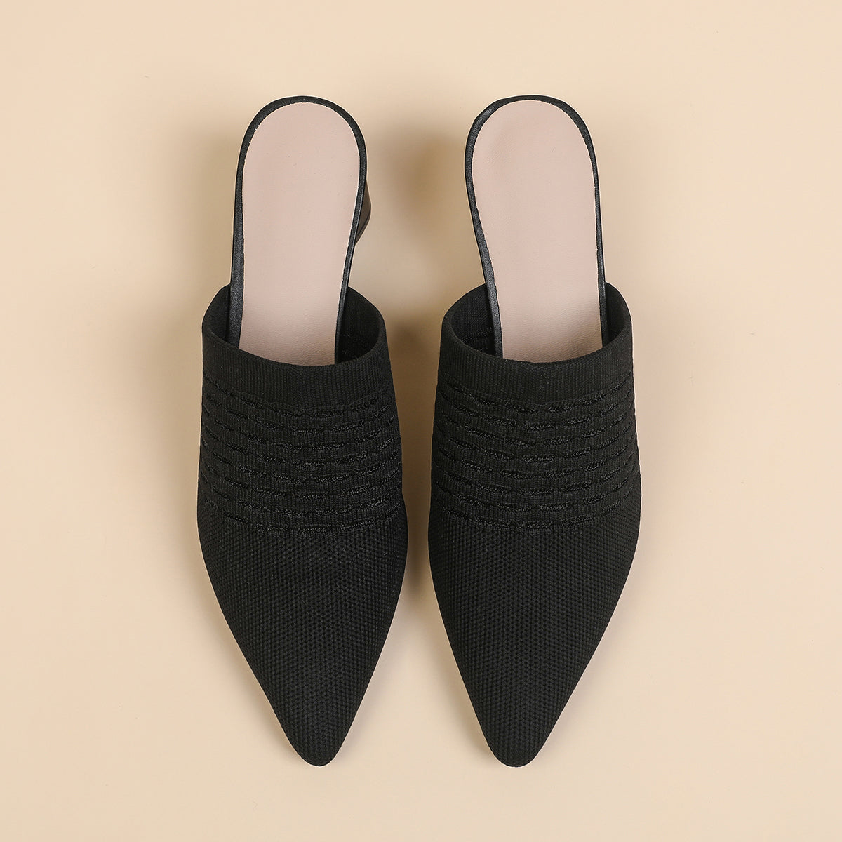 尖頭包頭 5cmチャンキーヒール サンダル