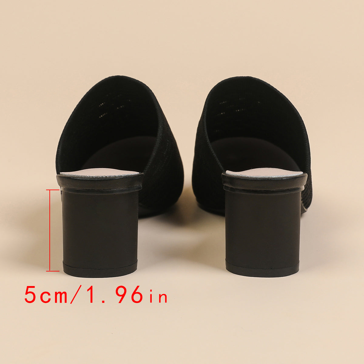 尖頭包頭 5cmチャンキーヒール サンダル