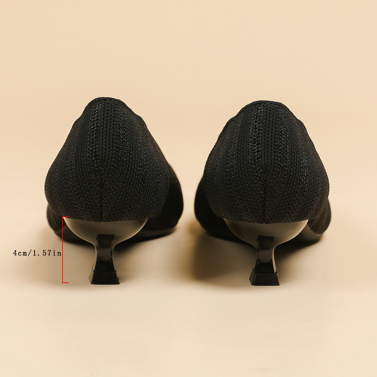 尖頭浅口 4cmキトゥンヒール パンプス