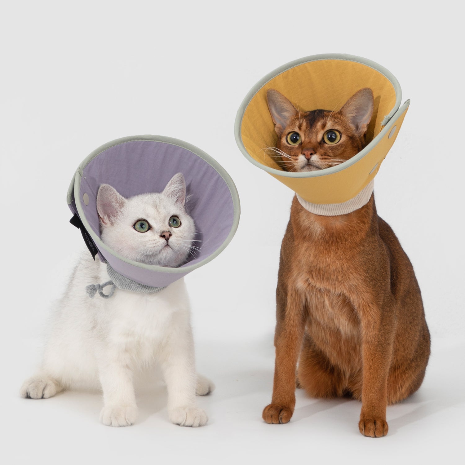 ダブル調節ボタン式 ソフトコーン型エリザベスカラー 猫・犬用