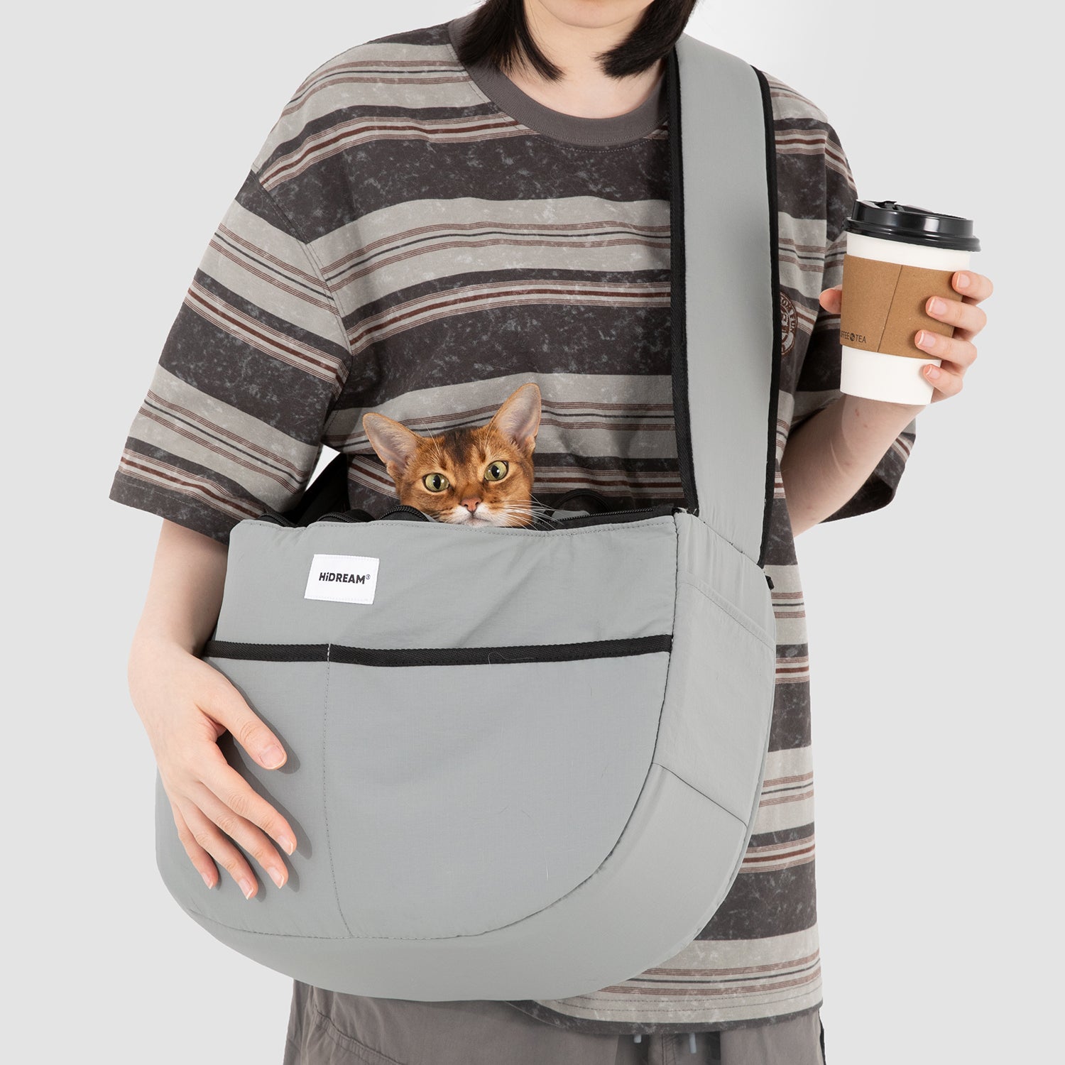猫用スリングキャリーバッグ｜広開口・安定底板・軽量設計
