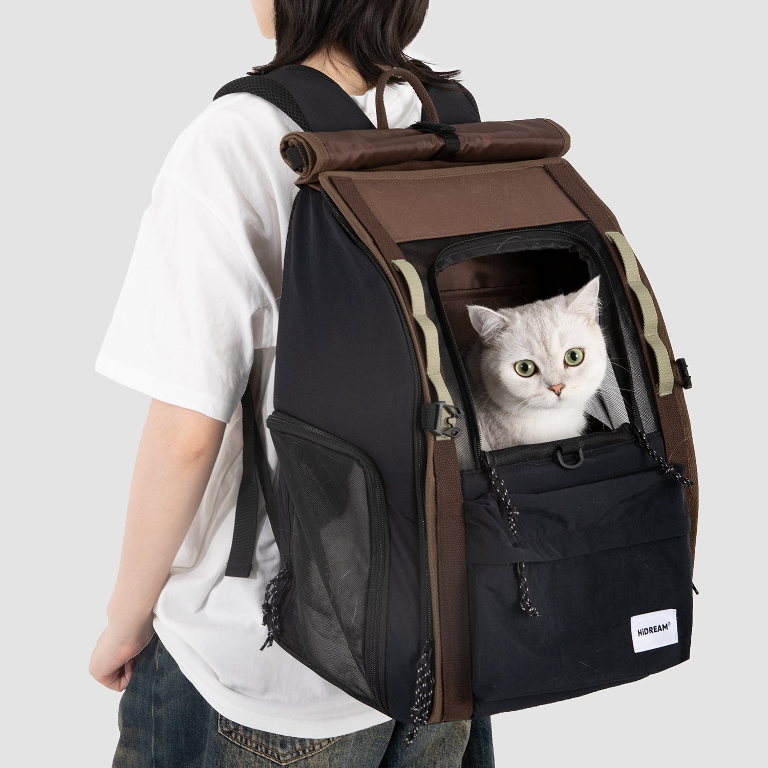 猫用リュックキャリー｜広々立体設計・安定サポート