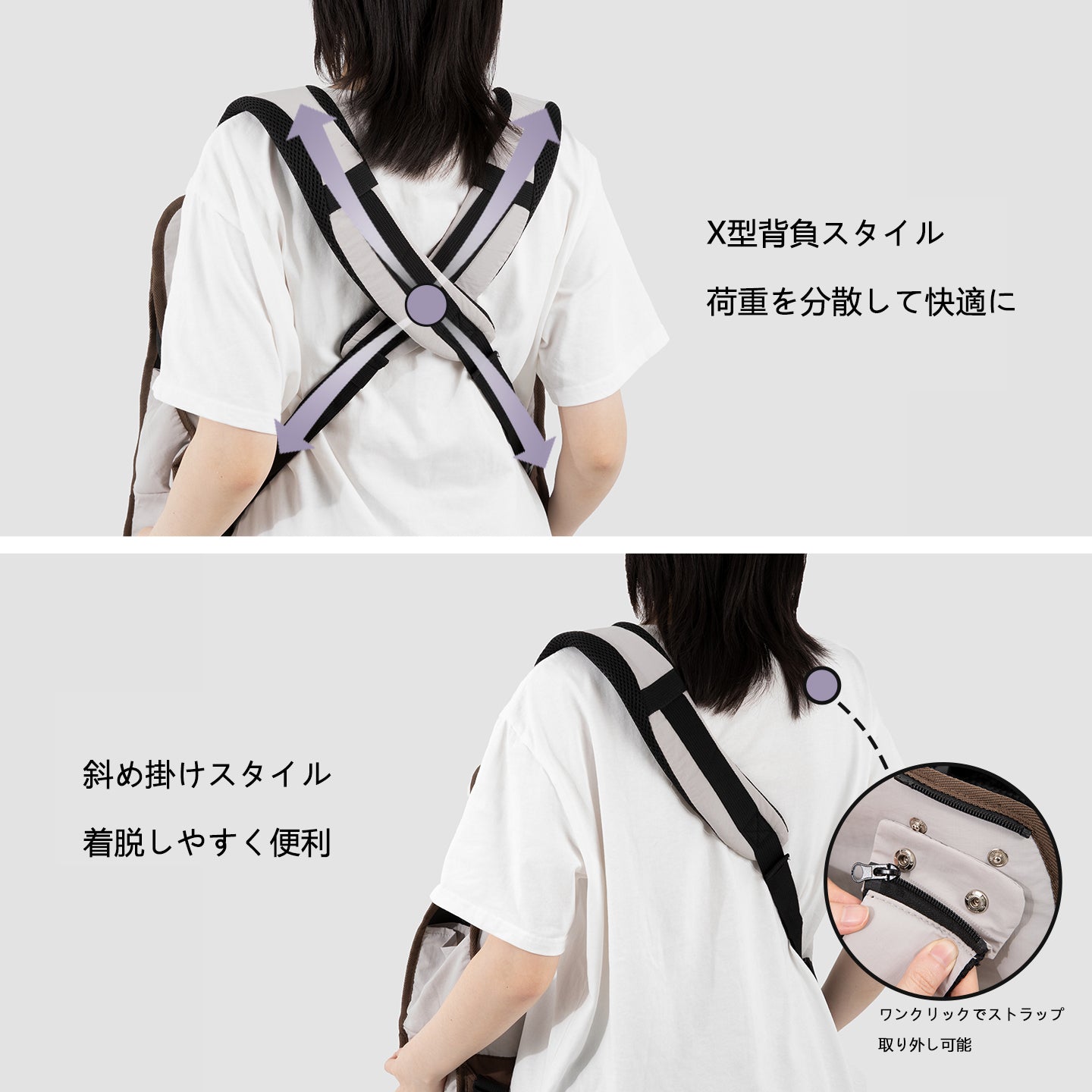 ペット用フロントキャリーバッグ｜猫・小型犬対応 2WAY仕様