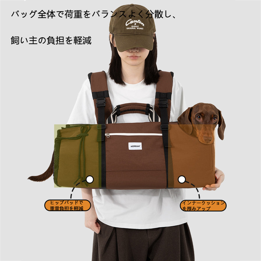 ペット用バゲット型リュック｜猫・小型犬兼用 キャリーリュック