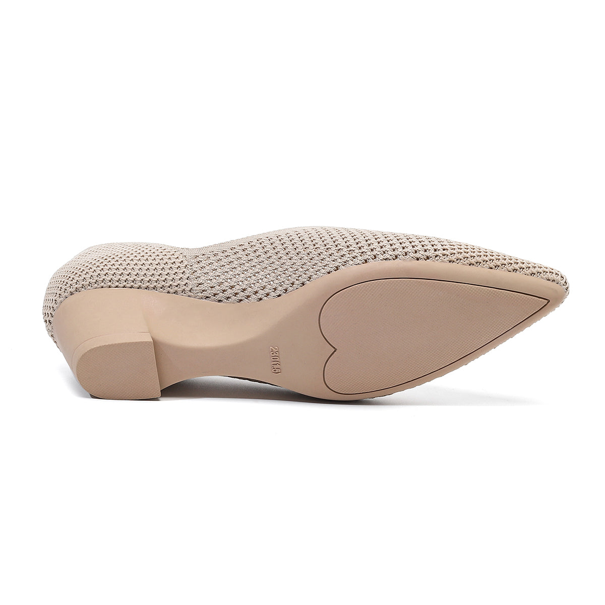 尖頭 メッシュ ウェッジシューズ レディース