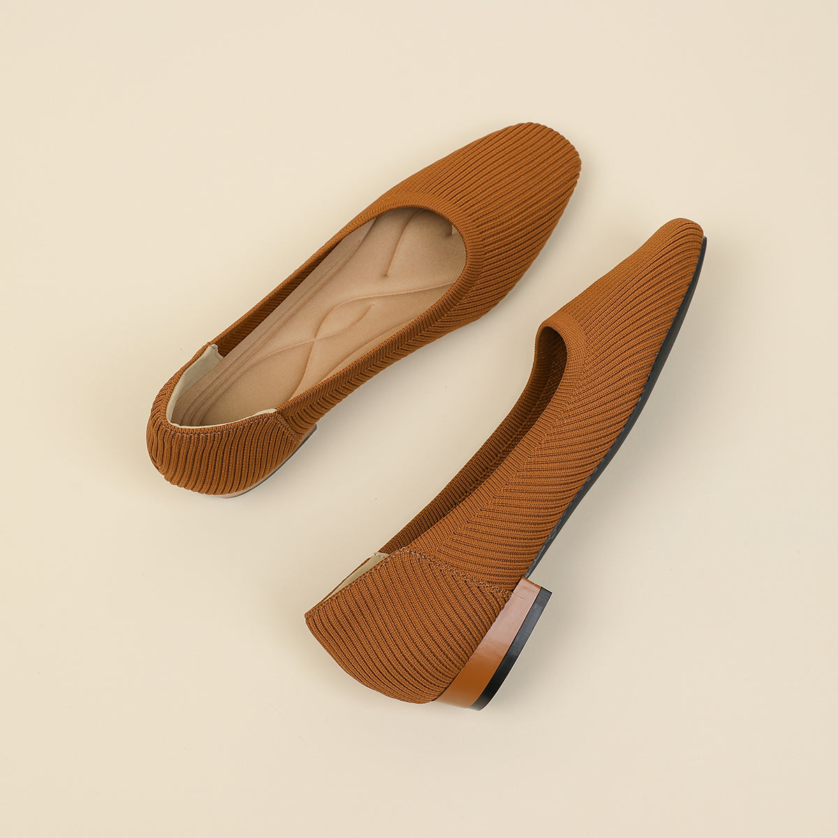 ローヒール フラットシューズ レディース 柔らか 歩きやすい