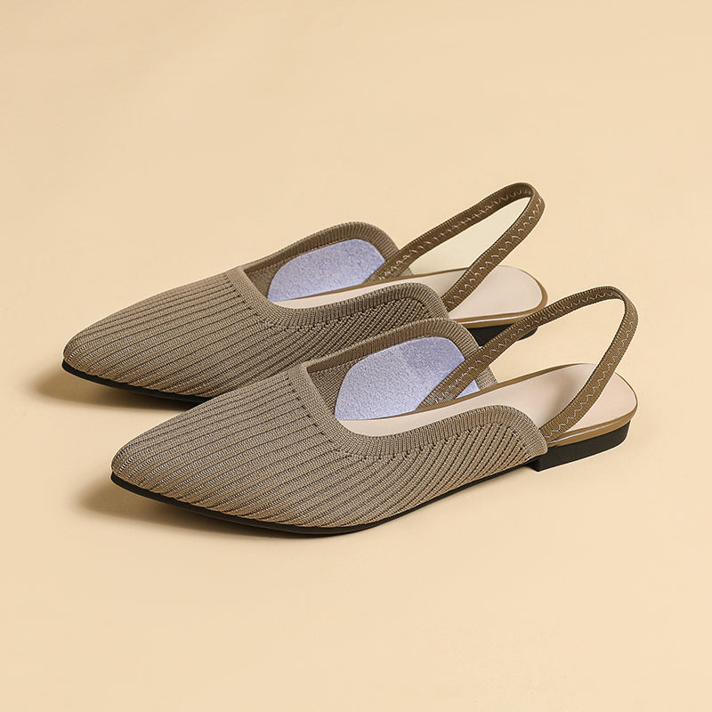 ポインテッドトゥ バックストラップ フラットサンダル