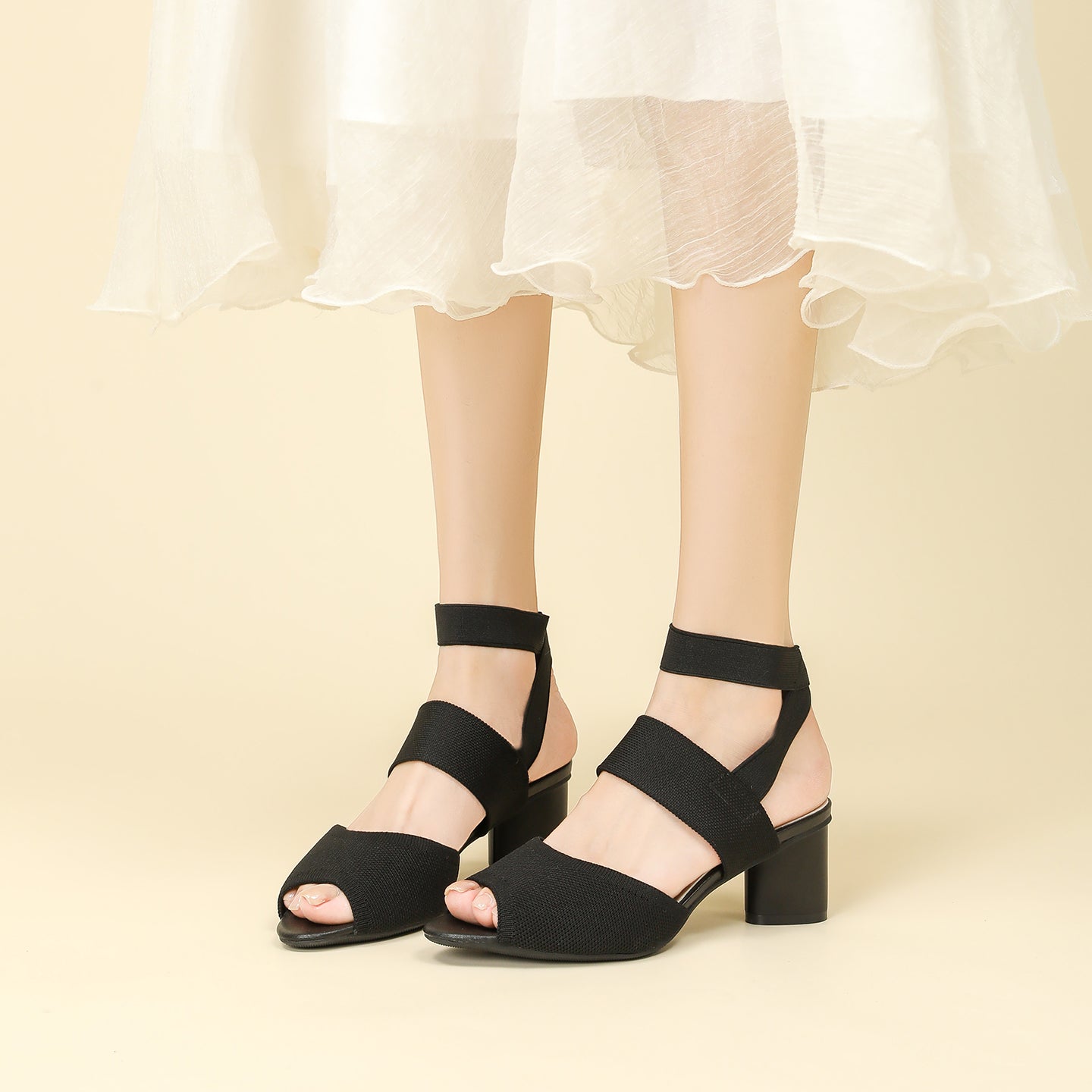 バックストラップ オープントゥ ローマサンダル