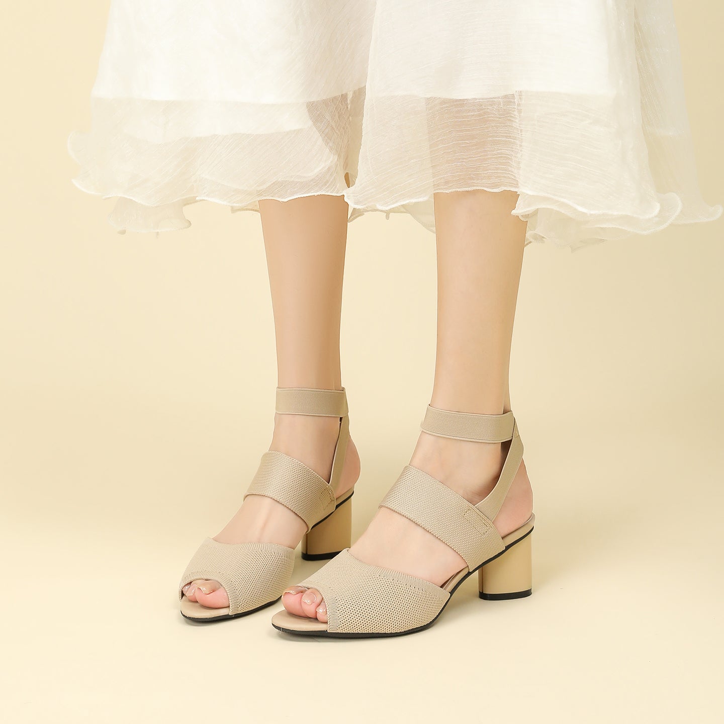 バックストラップ オープントゥ ローマサンダル