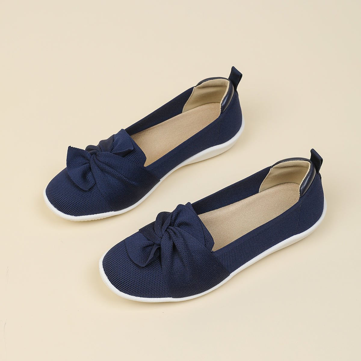 ラウンドトゥ 蝶結び 厚底ローファー