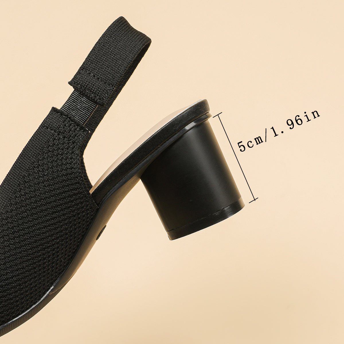 ポインテッドトゥ 浅口 太ヒールサンダル