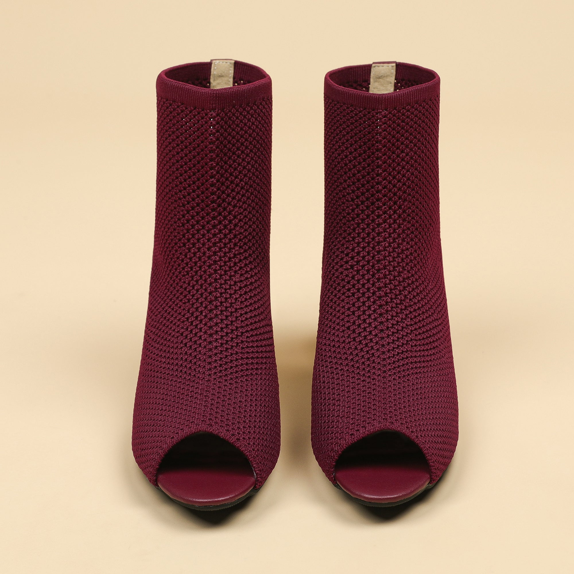 オープントゥ ポインテッドトゥ 5cmチャンキーヒール サンダル