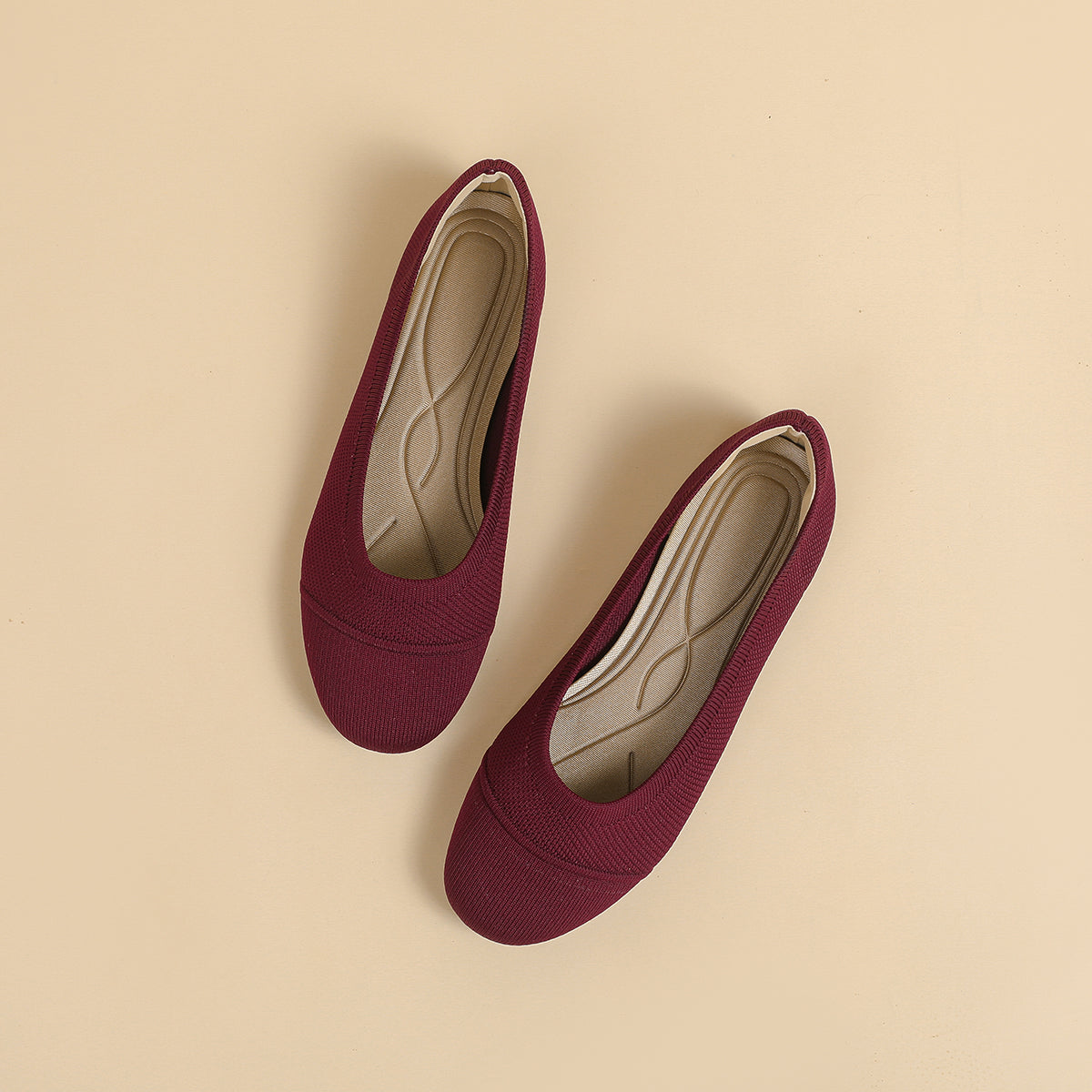 ラウンドトゥ 浅口 カジュアル フラットシューズ