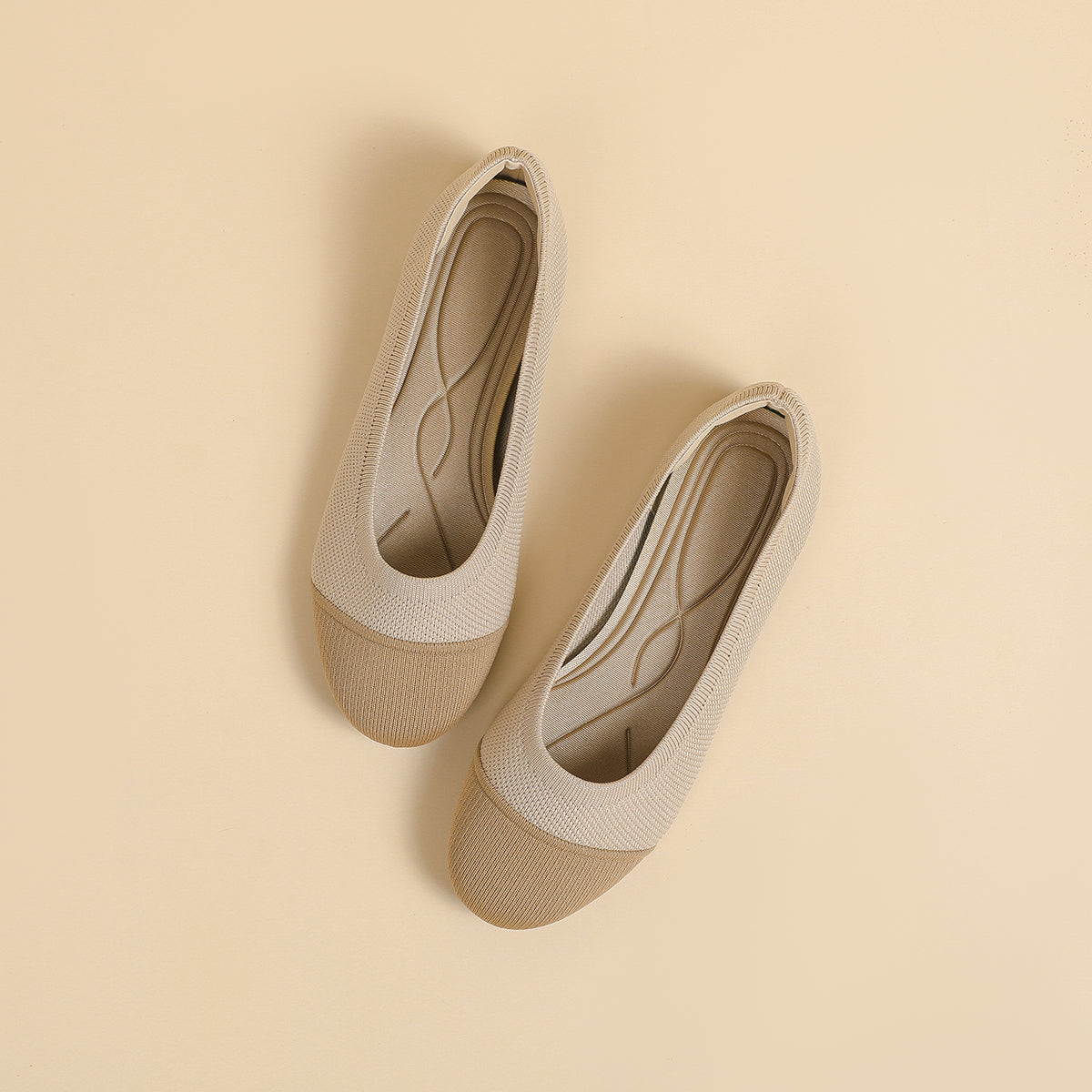 ラウンドトゥ 浅口 カジュアル フラットシューズ