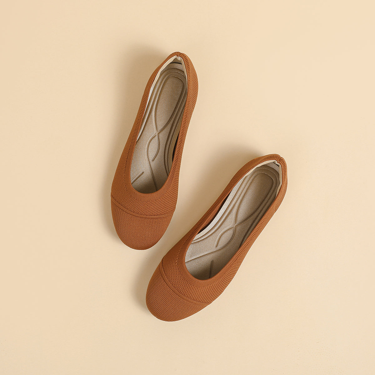 ラウンドトゥ 浅口 カジュアル フラットシューズ